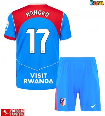 Atletico Madrid David Hancko #17 Tredje Tröja Barn 2025-26 Kortärmad (+ Korta byxor)